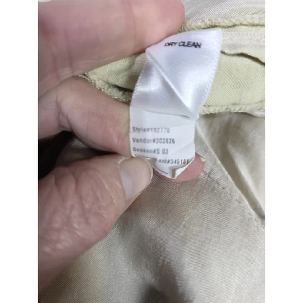 Banana Republic Pants 4 Beige Linen Blend Turkey Roll Up Vintage 2003‎ Y2K Cargo